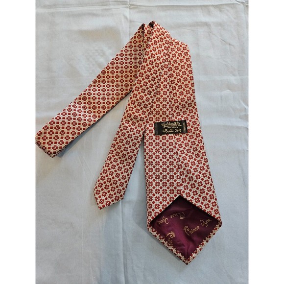 Vintage Goldsmith's Memphis by Prince Igor Geometric Floral Neck Tie Movie Prop - Picture 4 of 6